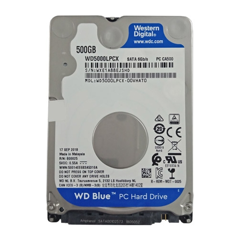 Ổ Cứng Laptop HDD WD Blue 2.5 Inch 500GB Bh 36 Tháng