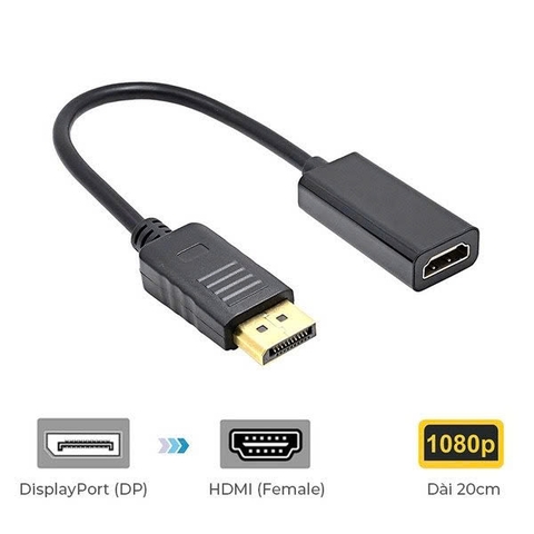 Cáp chuyển đổi Display Port sang HDMI 15cm