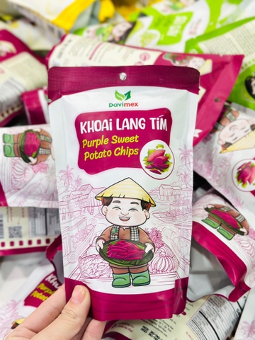 Khoai lang tím sấy giòn 50gr -DAVIMEX