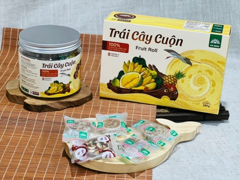 Kẹo Trái Cây Cuộn Hũ 130gr