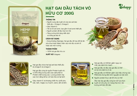 Hạt Gai Dầu Bóc Vỏ 200gr