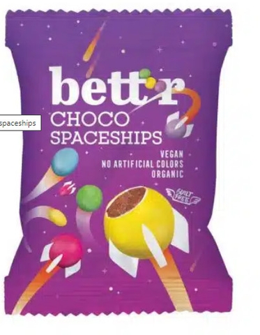 Kẹo chocolate màu sắc hữu cơ 70gr - Bett'r