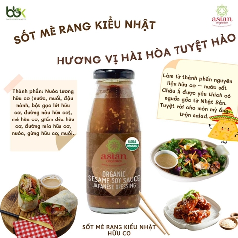 Sốt mè rang kiểu Nhật hữu cơ Asian Organics 200ml