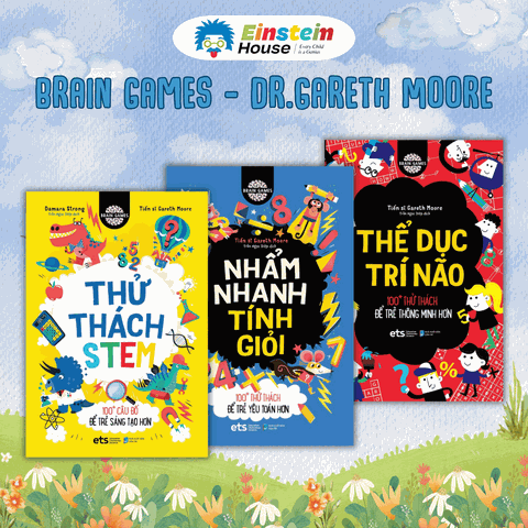 Bộ - Brain Games: Thể Dục Trí Não + Nhẩm Nhanh Tính Giỏi + Thử Thách STEM (3c)
