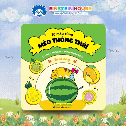 Sách Tô Màu Cùng Mèo Thông Thái: Trái Cây