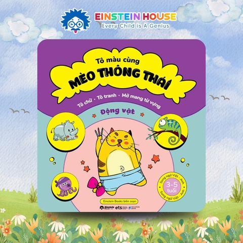 Sách Tô Màu Cùng Mèo Thông Thái: Động Vật