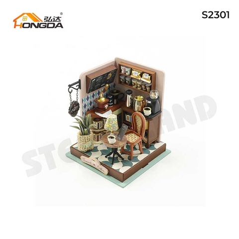 Bộ Đồ Chơi Sáng Tạo DIY Mô Hình Thu Nhỏ Góc Café Thư Giãn - HONGDA S2301