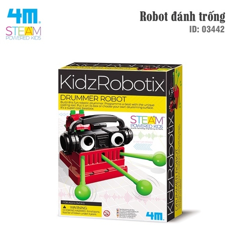 Đồ chơi (Giáo Dục STEM, Độ tuổi 5+) Robot đánh trống - 4M (Đồ chơi Khoa học, Lắp ráp)