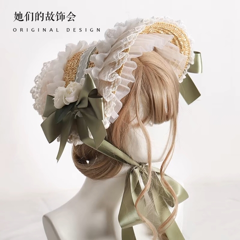 Summer lolita bonenet hat