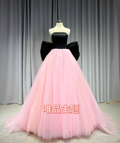 Black pink party dress BP50