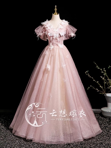 Pink evening dress P110