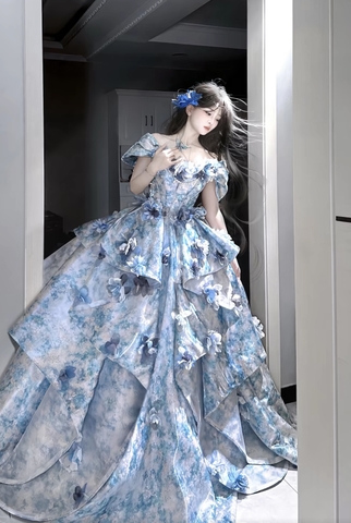 Na Yi's Floral Gown by CrossQueen