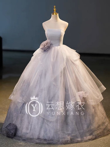 Gray evening gown, coming of age ceremony G10