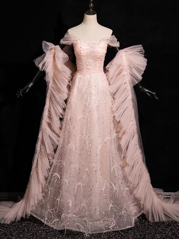 Pink evening dress C10