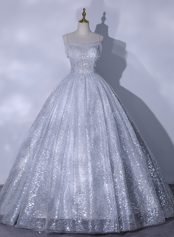 Gray evening gown, coming of age ceremony G50