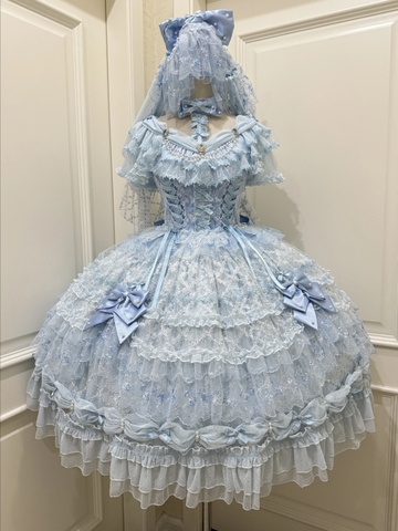 ( Pre Order ) Blue Wedding Dress by Fisherman Boss