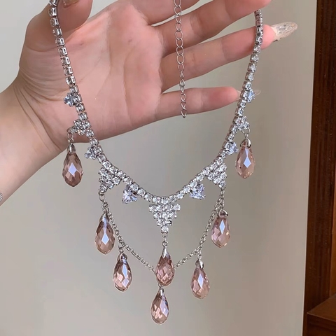 Sparkling beaded necklace A50
