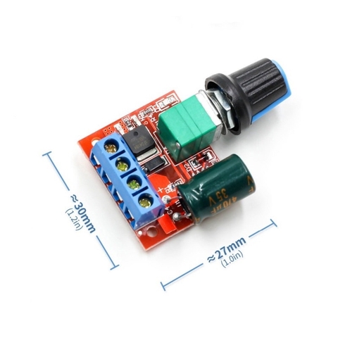 Điều Khiển Tốc Độ Động Cơ Mini 5a 90w Pwm DC-DC 4.5v-35v 12v 24v