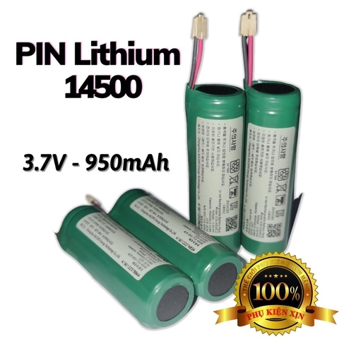 Cell sạc 14500 3,7v Lithium mới 100% 950mha. Pin cho đồ chơi xe điều khiển từ xa