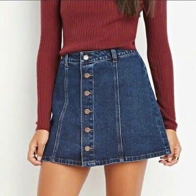 Chân váy jean chữ A