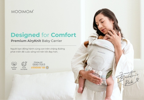 MOOIMOM Địu Em Bé Cao Cấp AiryKnit - AiryKnit Baby Carrier