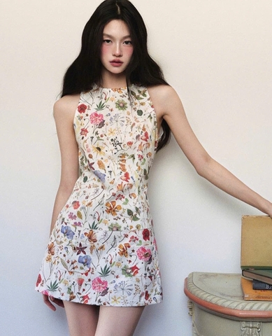 Đầm hoạ tiết hoa