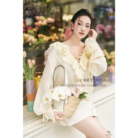 Đầm tay dài cổ bèo thương hiệu ARA store