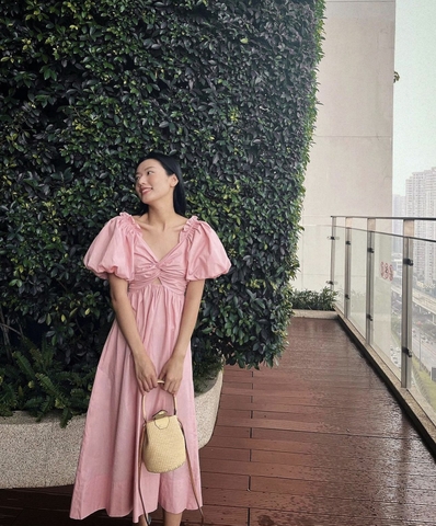 Đầm dài tay bồng thương hiệu Randomlist