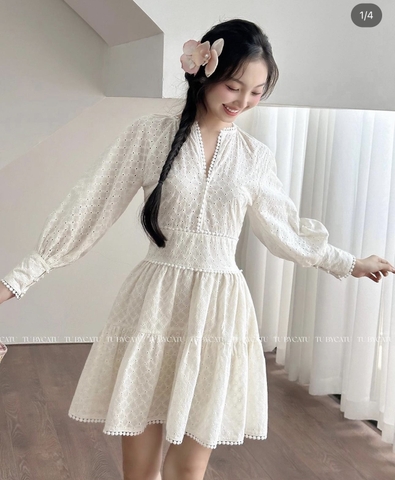 Đầm ngắn tay dài thương hiệu Tu by Catu