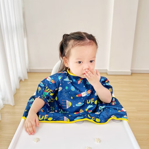 Áo Yếm Ăn Dặm Thần Kỳ Dài Tay Chống Thấm BLW Cho Bé ANBE VIETNAM