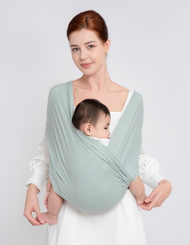 Địu Vải Cao Cấp EmBé Sling Dòng Flex Và Flex Plus Cho Bé Từ 0 Đến 24 Tháng Tuổi Màu Olive