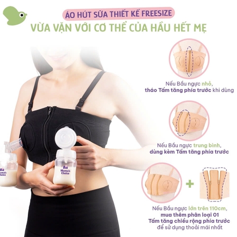 Áo Hút Sữa Rảnh Tay Mama’s Choice, Mặc Hút Sữa Cho Mẹ, Có Dây Giữ Bình Hút Sữa, Có Tấm Tăng Phía Trước Và Sau, Freesize