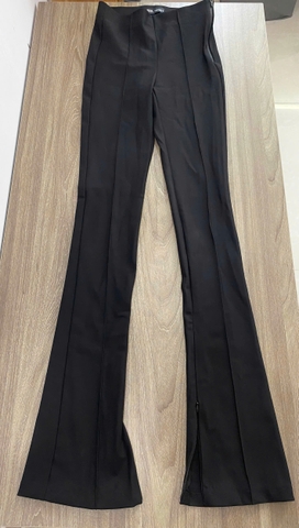 Quần đen dài khóa kéo bên hông thương hiệu ZARA