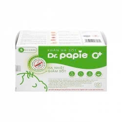 DR.PAPIE 0+ KHĂN HẠ SỐT CHO BÉ (5 GÓI X 5 MIẾNG)