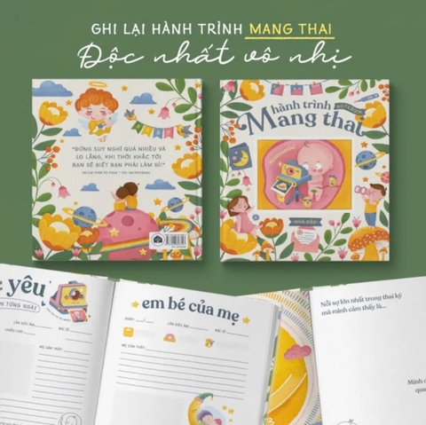 Sổ Nhật Ký Hành Trình Mang Thai Độc Đáo Cho Mẹ Bầu Giúp Mẹ Lên Kế Hoạch Chu Đáo Và Lưu Giữ Kỷ Niệm Mang Thai | Nhà Đậu | 109