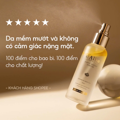 Serum dạng xịt khoáng căng bóng da First Spray Serum 100ml - Mist Serum thương hiệu d’ alba