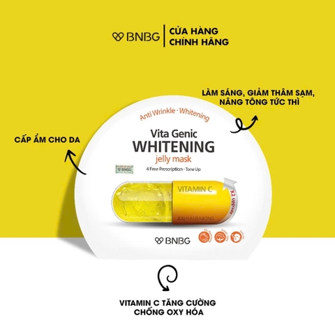 Sét 5  Mặt Nạ Dưỡng Trắng Da BNBG Vita Genic Whitening Jelly Mask