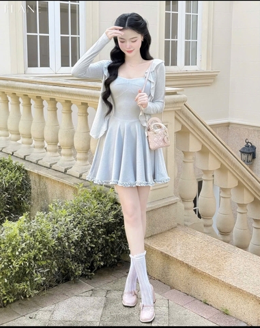 SET ĐẦM + ÁO KHOÁC THƯƠNG HIỆU FLANE