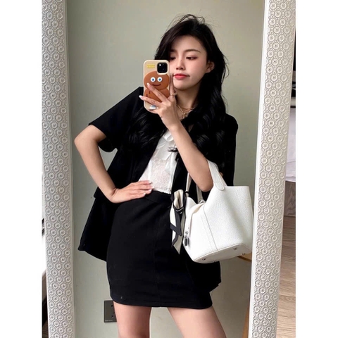Blazer tay ngắn form rộng