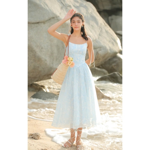 CATA Đầm 2 dây maxi Thương Hiệu Sò Vintage