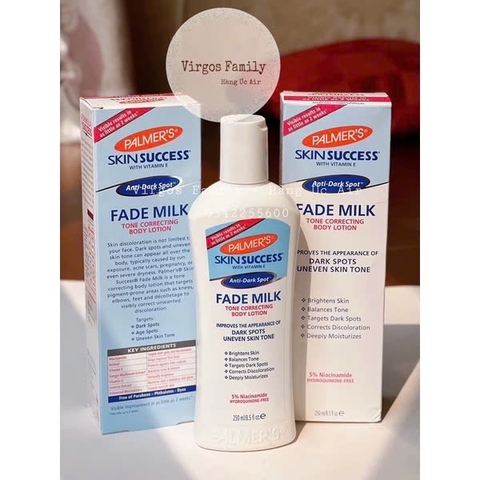 Sữa Dưỡng Thể Trắng Da Palmer’S Skin Success Anti Dark Spot Fade Milk Tone Correcting Body Lotion (250ml)