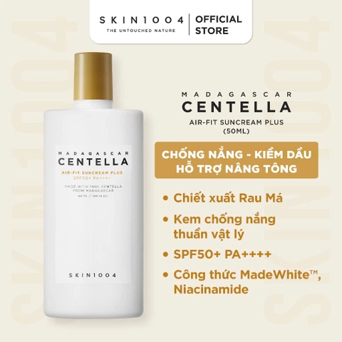 Kem chống nắng vật lí SKIN1004 Madagascar Centella Air-Fit SunCream Plus SPF50+ PA++++ 50ml