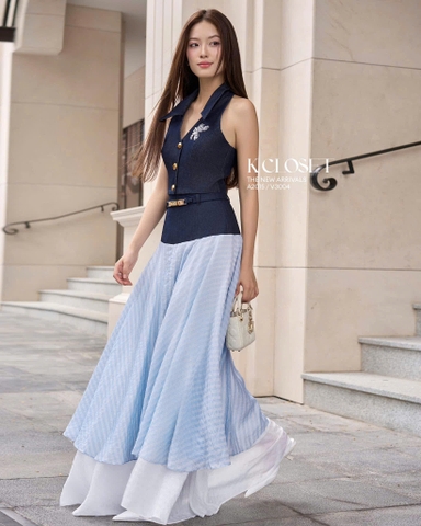 Set áo ghile và Chân Váy Dài