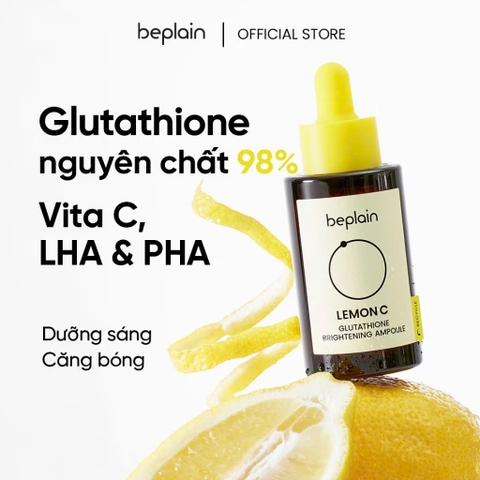 ￼Serum beplain Vita C từ nước cốt chanh và Glutathione tinh khiết 98% dưỡng sáng da căng bóng 30ml