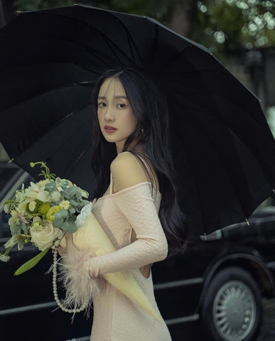 Đầm dài thun gân