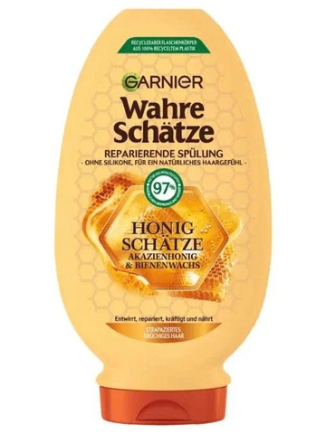 Dầu Xả Garnier Wahre Schatze Chiết Xuất Mật Ong Cho Tóc Hư Tổn Và Gãy Rụng (hàng xách tay từ Pháp)