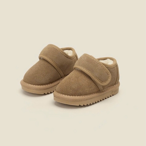 Giày bốt lót lông quai dán