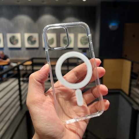 Ốp lưng Magsafe từ tính trong suốt nhớ tháo 3 lớp keo Phone