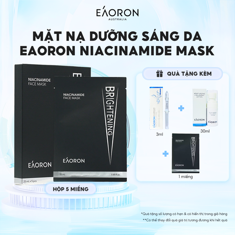 Mặt nạ dưỡng sáng da Eaoron Niacinamide Face Mask (Hộp 5 miếng)