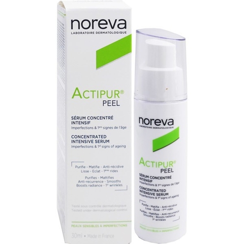 Serum giảm mụn, kiềm dầu, chống lão hoá da - Noreva Actipur Peel Concentrated Intensive Serum 30ml